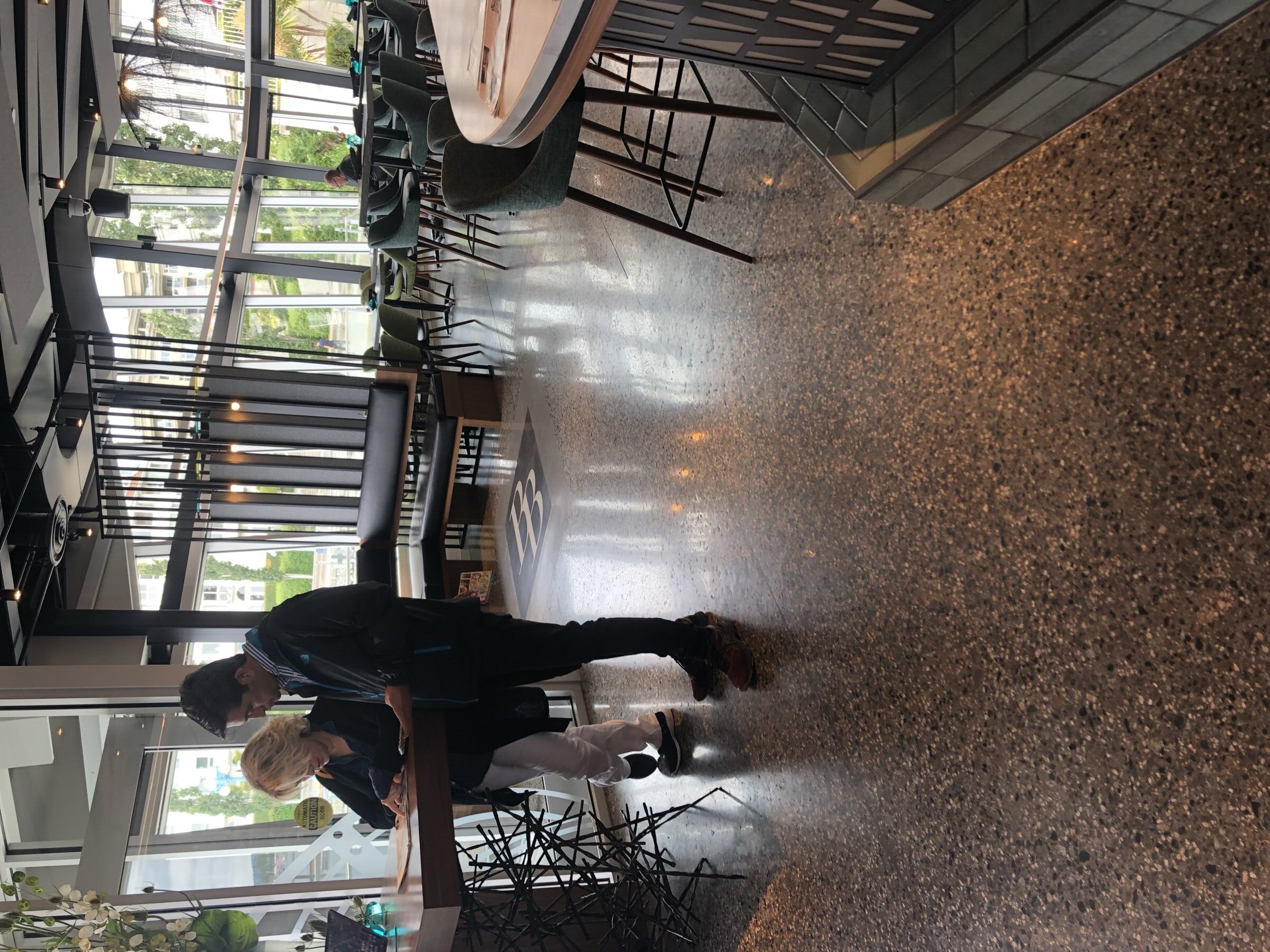 Polished concrete lounge floor by Stone Design.