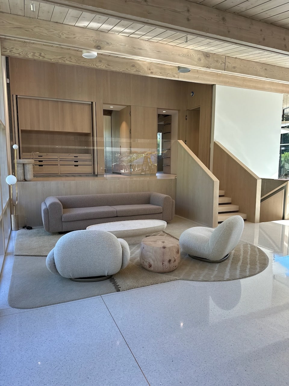 Chancellor Boulevard terrazzo living space.
