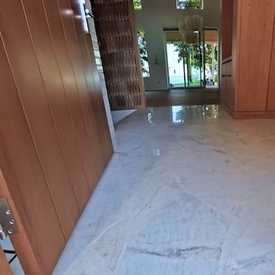 Palladian Terrazzo Van Island marble project detail image.