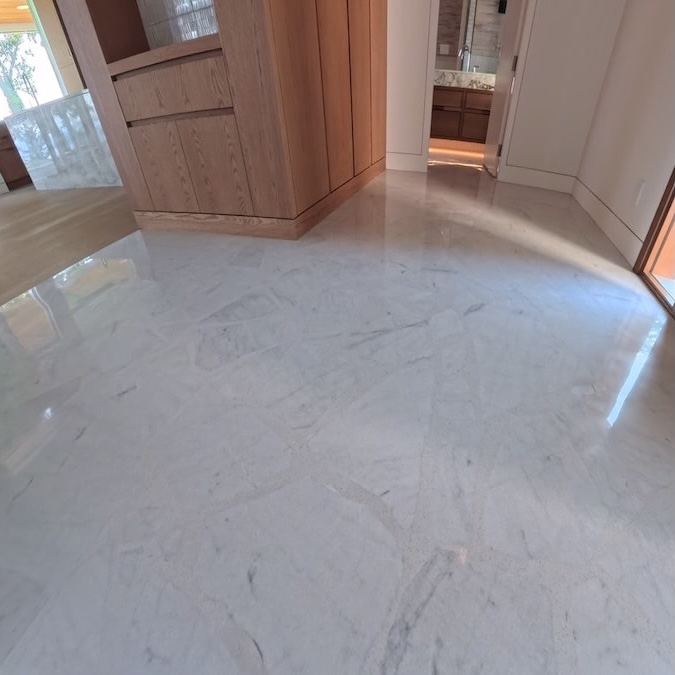 Palladian Terrazzo Van Island marble project detail image.